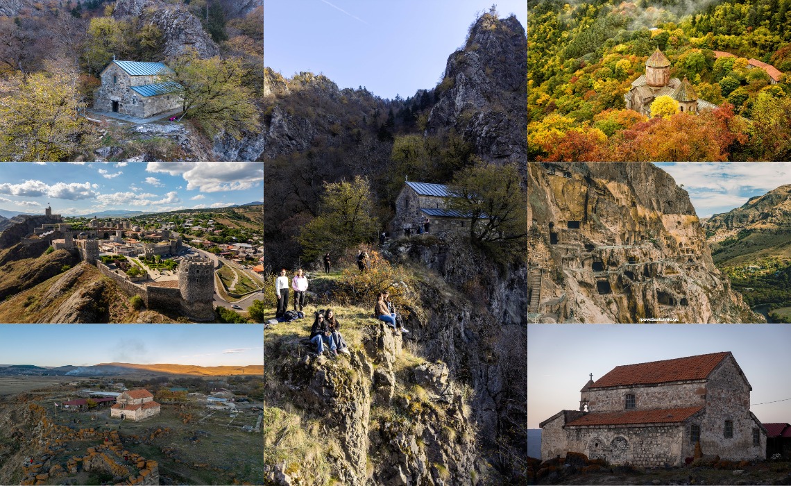 მოგესალმებით 30 ნოემბერს (კვირა) ქვაბისხევის მონასტერი, საფარს მონასტერი, რაბათის ციხე, საროს ეკლესია და მეგალითები, ვარძია