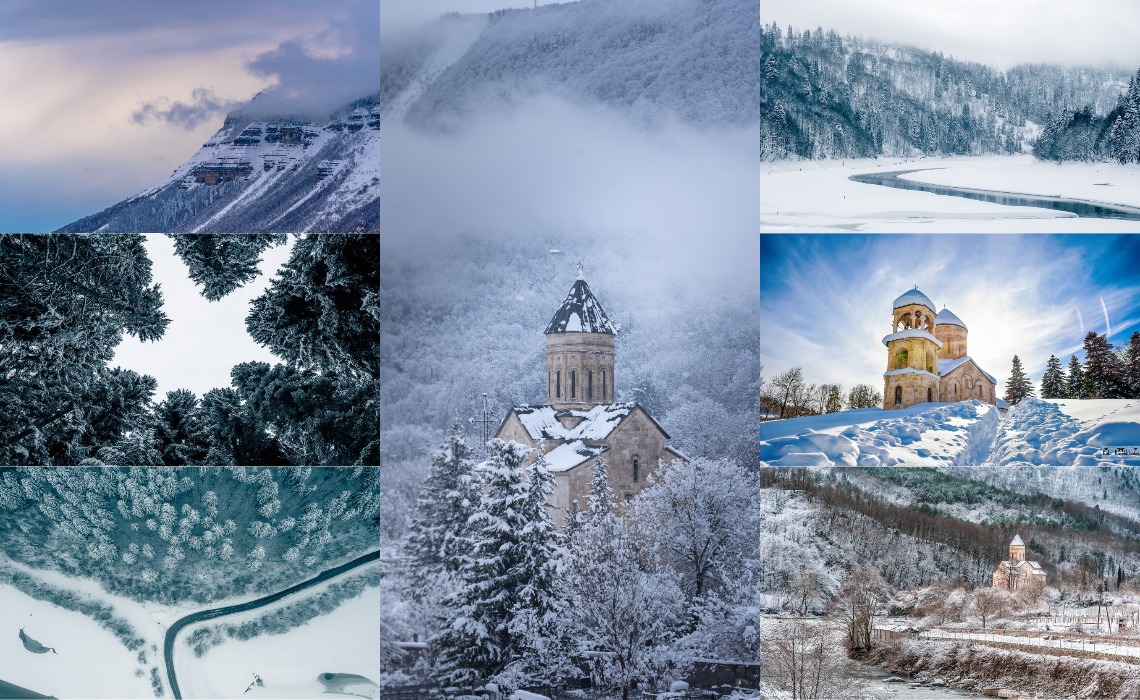 მოგესალმებით 11 იანვარს (კვირა)  ცხრაჯვარი – დათოვლილი, შაორის წყალსაცავი, ნიკორწმინდა, სიყვარულის ჩანჩქერი, ბარაკონი .......................